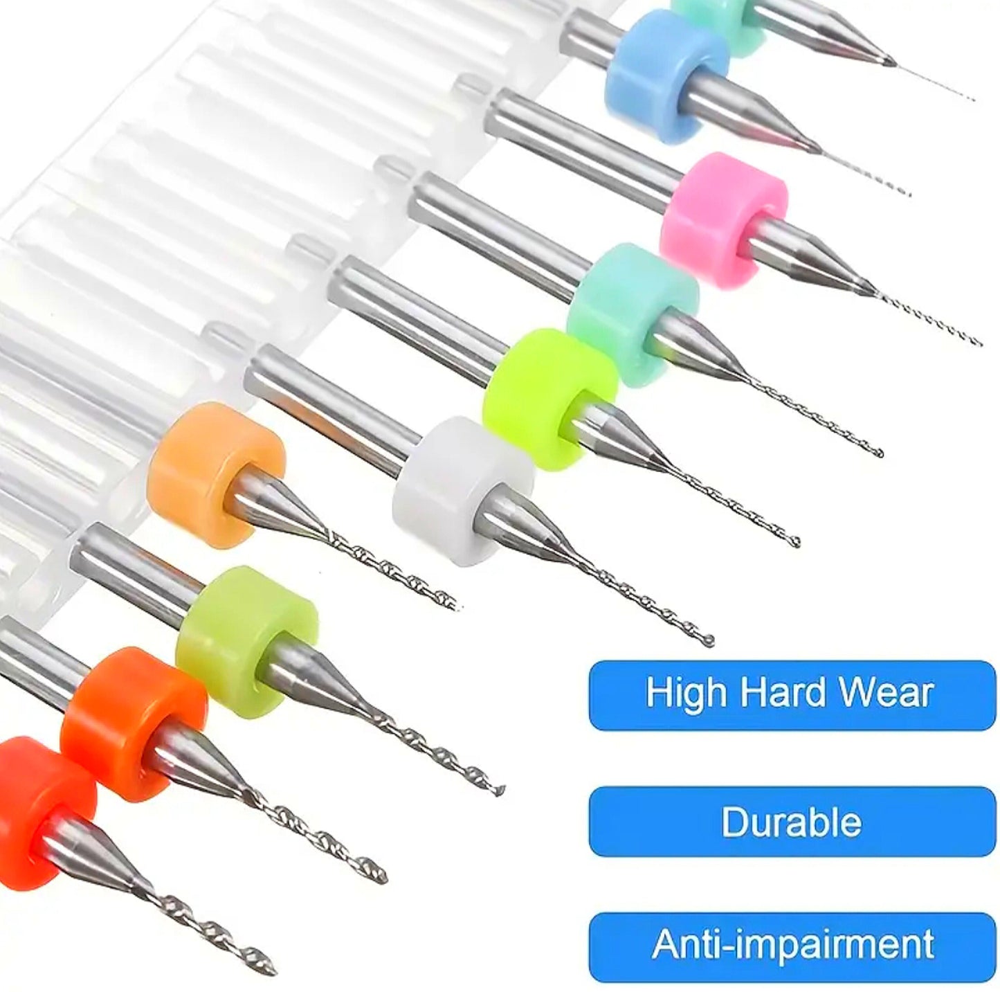 DELI SET DE 10 BROCAS DE CARBURO MANUALES DE PRECISION