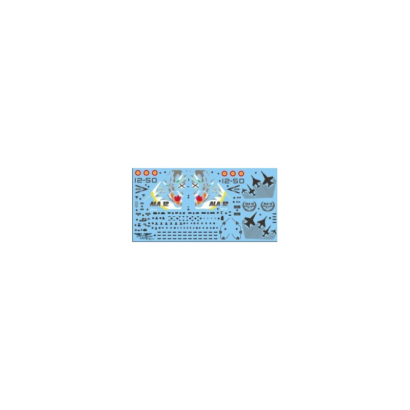 DECALS 1/48 SERIES ESPAÑOLAS SE2948 EF-18A 50 ANIVERSARIO ALA 12