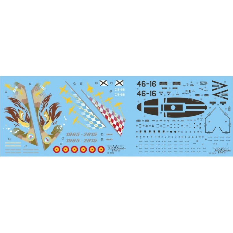 DECALS 1/48 SERIES ESPAÑOLAS SE3448 EF-18A 50 ANIVERSARIO ALA 46