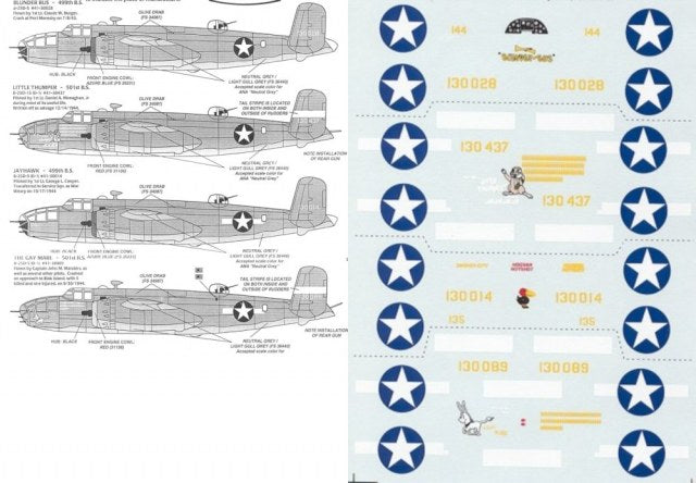 DECALS 1/72 SUPER SCALE INTERNATIONAL B-25D MITCHELL 345th BG 2