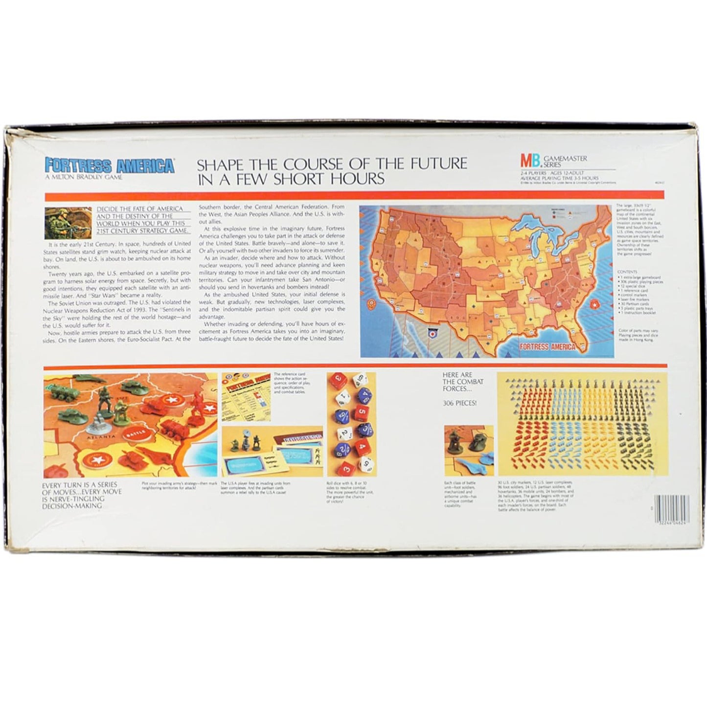 MILTON BRADLEY GAMEMASTER Fortress America juego de Mesa (USADO - VINTAGE)