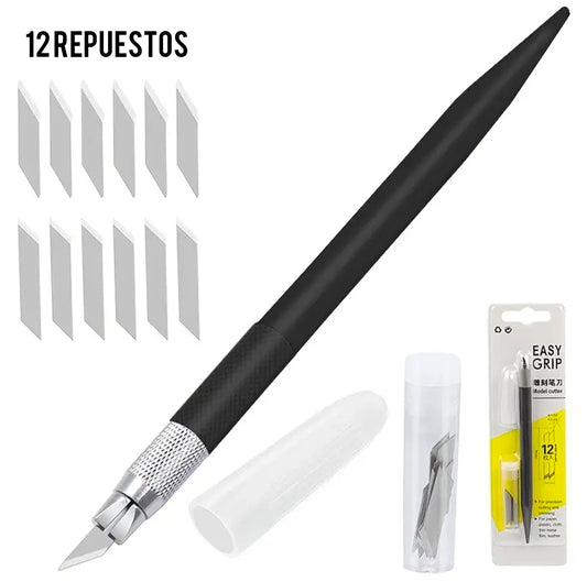 DELI HOBBY KNIFE CON 12 REPUESTOS