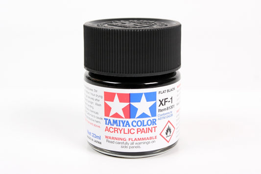 TAMIYA ACRILICA XF1 BLACK FLAT (JARRA GRANDE) 23ml.