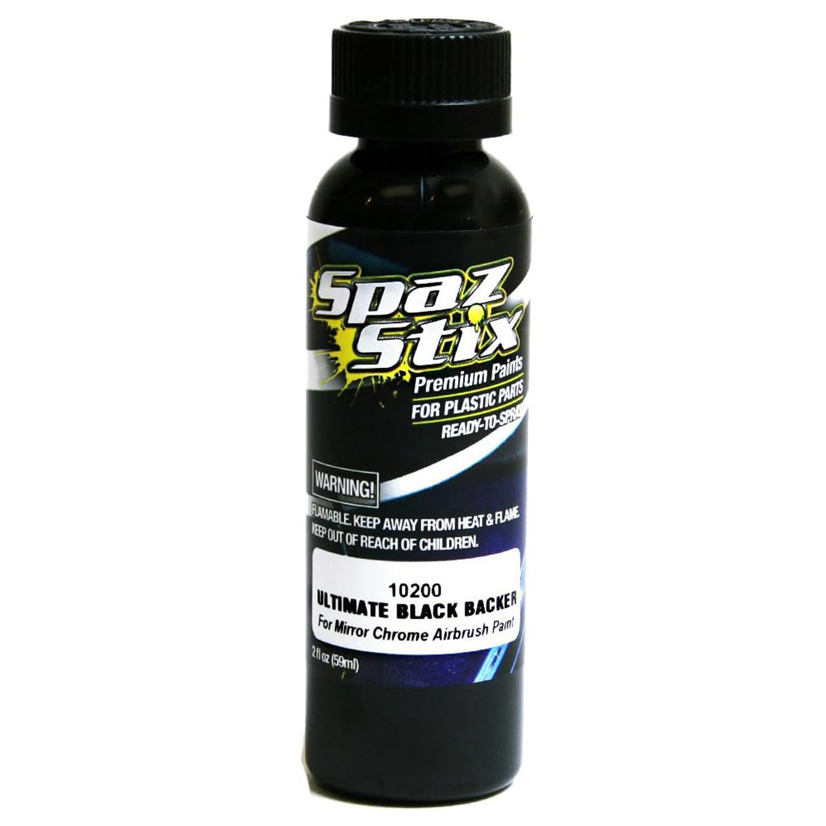 SPAZ STIX ULTIMATE  BLACK PRIMER / SURFACER FOR MIRROR CHROME AIRBRUSH