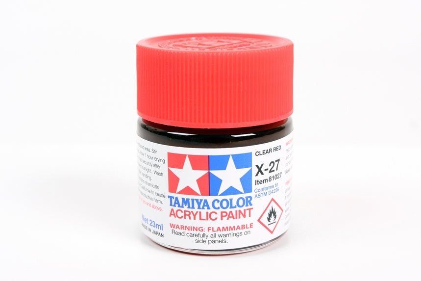 TAMIYA ACRILICA X27 CLEAR RED (JARRA GRANDE) 23ml.