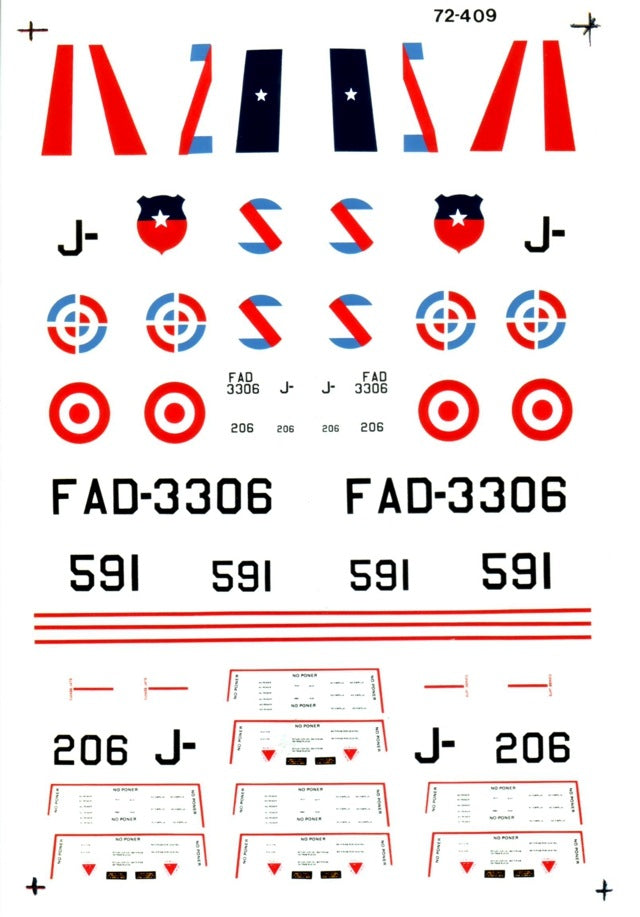 DECALS 1/72 MICROSCALE T-33 LATIN AMERICAN