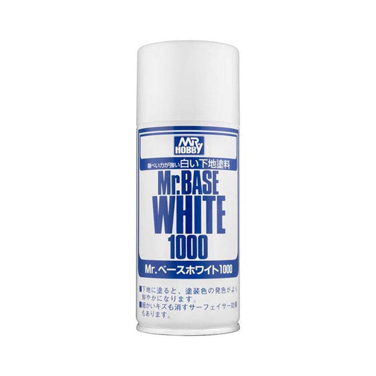 GUNZE SANGYO / MR HOBBY PRIMER AEROSOL MR. BASE WHITE 1000 METAL/PLASTICO 180ml.